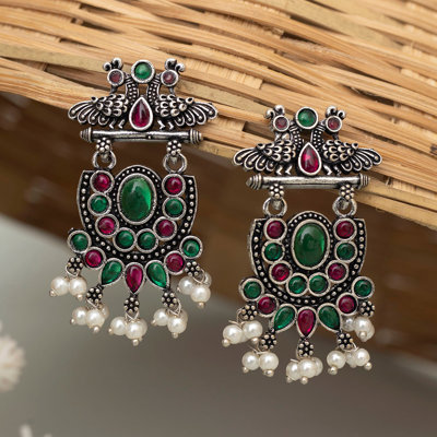 Firdousi Oxidised Earrings