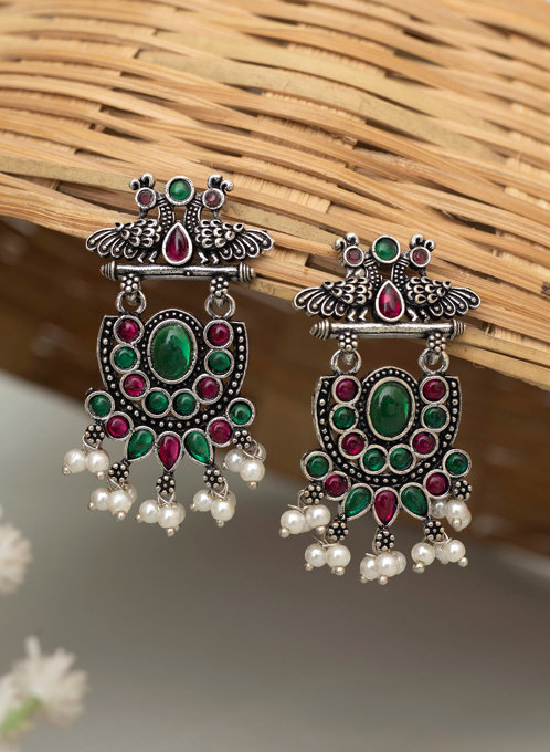 Firdousi Oxidised Earrings