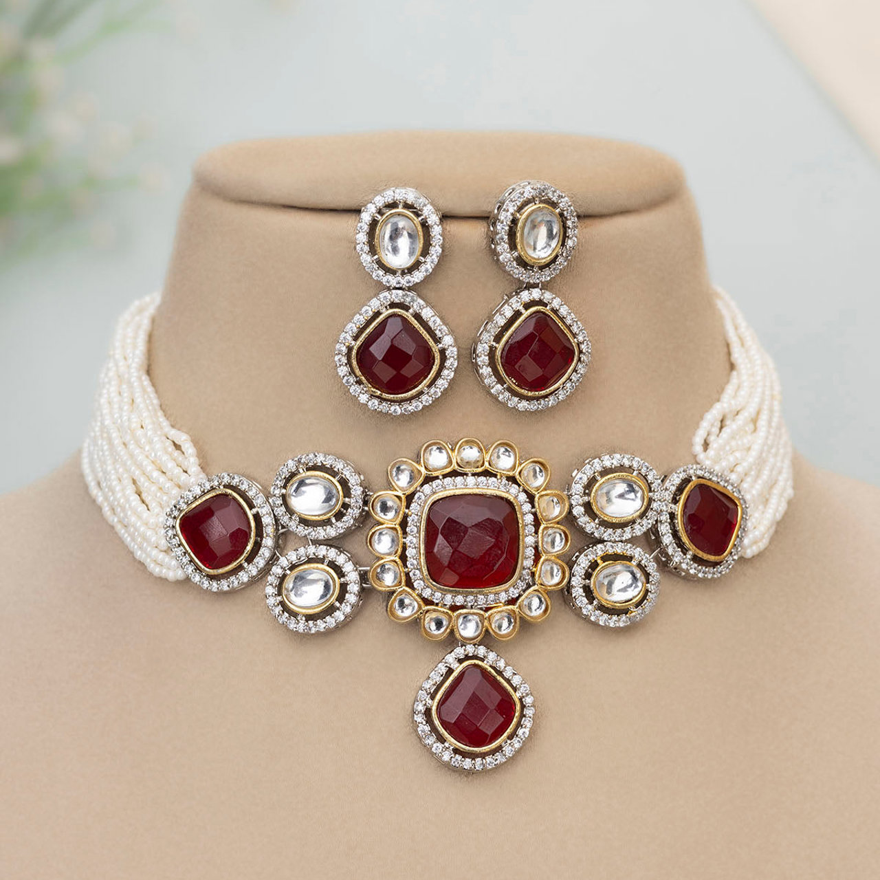 Bhavitha Polki Choker Set
